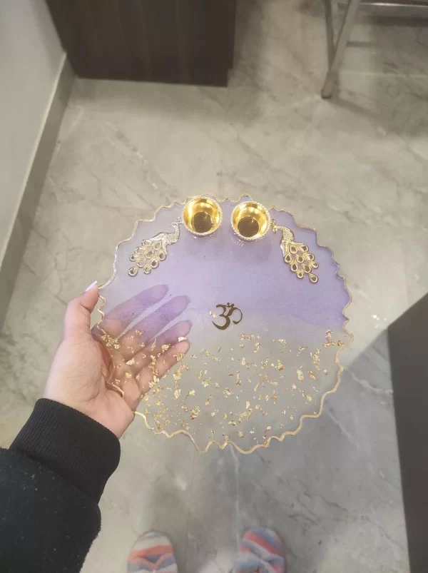 8 inch resin puja Platter - Image 5