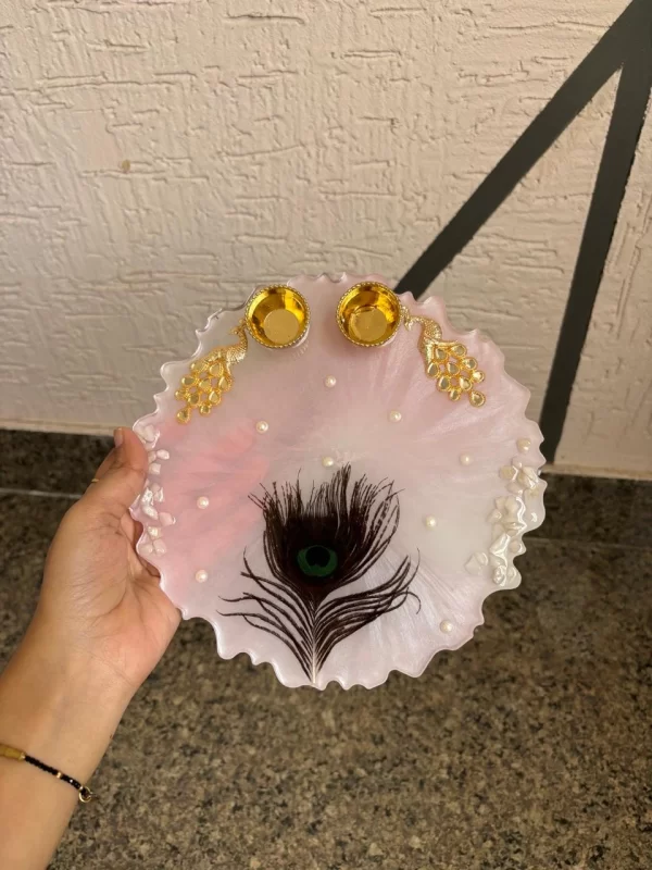 8 inch resin puja platter