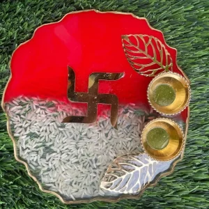 6 inch resin puja platter