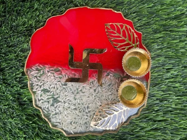 6 inch resin puja platter