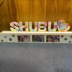 LED Light resin wedding hashtags