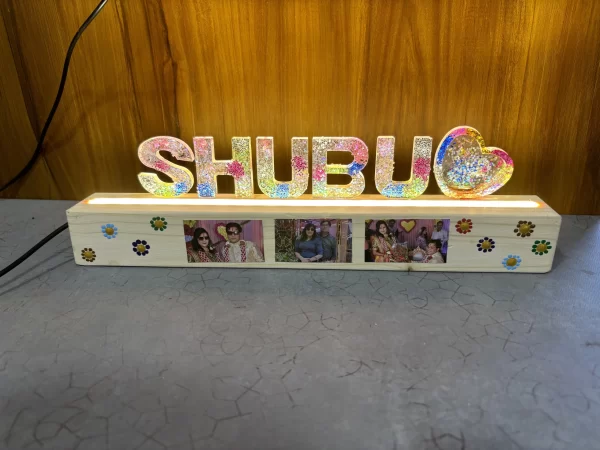 LED Light resin wedding hashtags