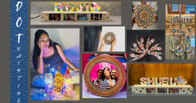 Illuminate with Art: Dot-Painted Lamps and Wedding Hashtags and mirrors that Sparkle