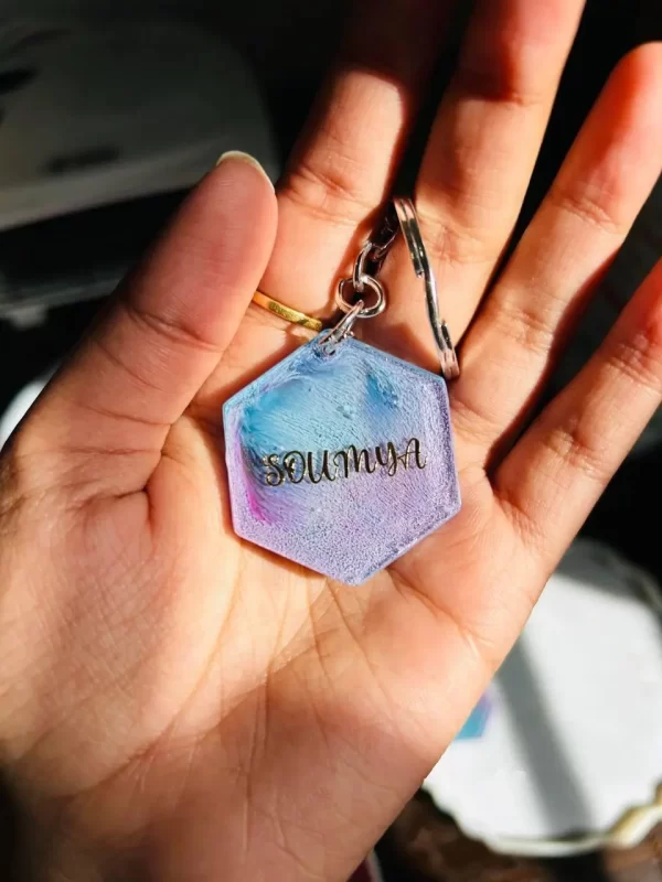 Resin Name Keychain - Image 3